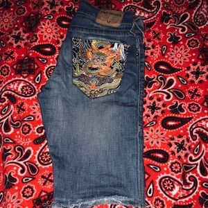 True Religion Geno Dragon Pocket Shorts